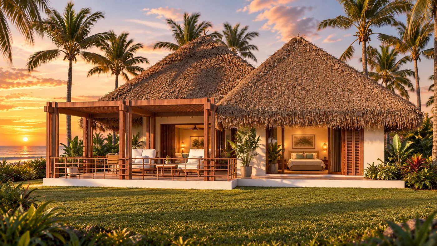 Villa Palma: villa bioclimática con cubierta tradicional y piscina privada